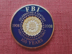 VINTAGE F.B.I. CELEBRATING A CENTURY CHALLENGE COIN - Picture 1 of 2