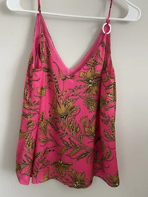 River Island Top Floral Multicolor Sin Mangas Capas Cuello en V Mujer Talla 6 Foto 1 de 4