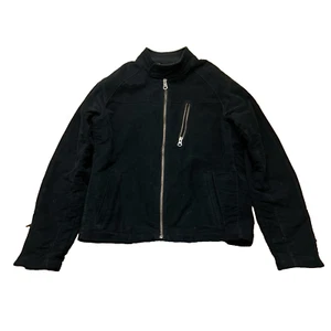 Vintage Gap Motorradjacke Herren Large Trucker Zip up Boxy Black Wash 80er 90er - Bild 1 von 8