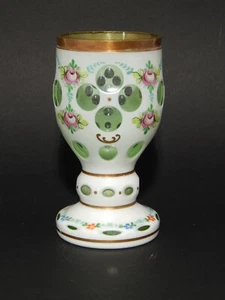 Antique Précieux Verre Chope Cristal Bohême Biedermeier avec Diffuseur - Bild 1 von 9