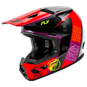 2025 Fly Kinetic Rally Motocross Helmet Red Black White Adults - Picture 1 of 5