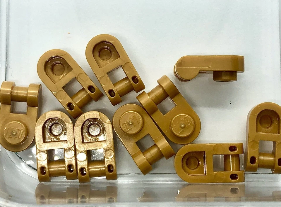 Lego Parts x (20) ~ Pearl Gold Plate, Round 1 x 1 with Bar Handle ~ No# 26047 - Image 1 of 1