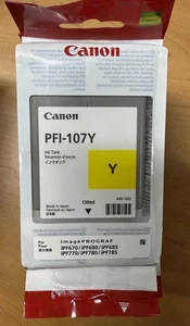 Original Canon PFI-107Y Gelb 130ml Original Tintentank IPF Ablaufdatum 2021 - Bild 1 von 1