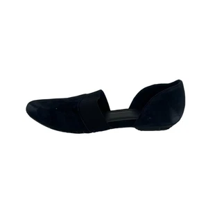 Zapatos planos Eileen Fisher para mujer flauta Dorsay negros gamuza sin cordones elásticos lisos 7 - Imagen 1 de 9