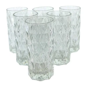 Studio Crystal Clear Diamond Cut 5 ½ " Highball Glass by Studio Silversmiths - Picture 1 of 7
