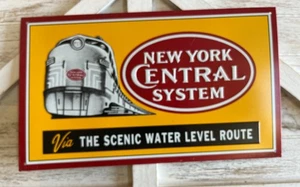 New York Central System Railroad  Metal AAA Sign Co Sign Vintage 13.75”x8” - Picture 1 of 3