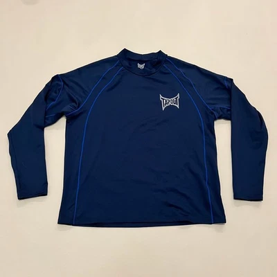 Tapout мужской длинным рукавом Athletic Top Rash Guard рубашка темно-синий - Изображение 1 из 4