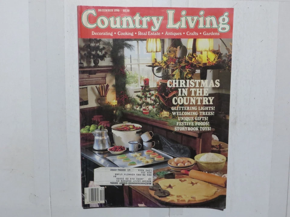Country Living Magazine Decorating Crafts Cooking 1990 December 3X - Image 1 of 1