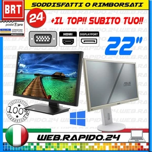 PC MONITOR SCHERMO LCD 22" POLLICI (DELL,HP) VGA IPS DISPLAY FHD BUONO 19 23 - Afbeelding 1 van 10