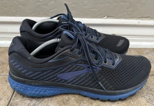 Brooks Ghost 12 Men’s Running Shoes - Black/Blue - Sz 12 Medium D - Picture 1 of 8