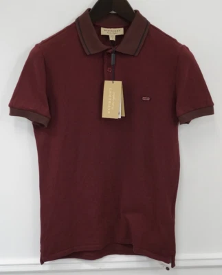 Hombres Burberry Polo Pullover Atkins Borgoña Rojo Talla S UK/US38 Foto 1 de 4