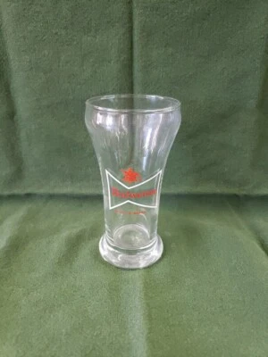 Budweiser Brewery Vintage Beer Glass  Small 5" Tall, Man Cave Bar Deco Logo - Image 1 of 3