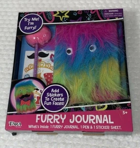 Kids Journal Fun Furry Book With Googly Eyes And Puffball Pen /Stickers -NEW - Picture 1 of 3