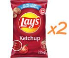 2x NEW FRESH Lays Ketchup flavored potato Chips Large Family Size 235g