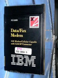 Karta PC IBM 02K4249 Data Fax Modem 56k Tryb / Złącze XJACK z obsługą sieci komórkowej FCC - Zdjęcie 1 z 8