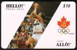$10. Tarjeta telefónica usada de baloncesto de los Juegos Olímpicos 1996 - Imagen 1 de 1