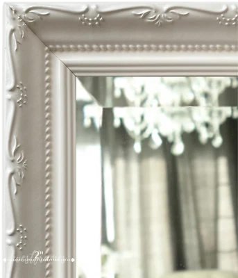West Frames Camilla French Ornate Shabby Chic White Wood Wall Framed Wall Mirror - Image 1 of 4