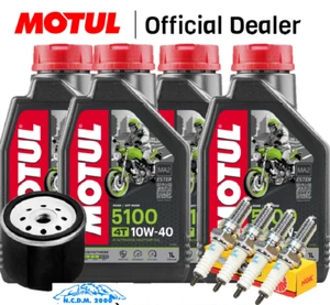 KIT TAGLIANDO HONDA VT 600 SHADOW 1996-1999 MOTUL 5100 FILTRO OLIO CANDELE - Imagen 1 de 1