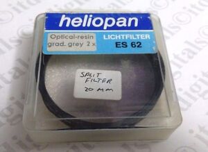 Heliopan 62mm Optical-Resin Grad. grey 2x LIGHTFILTER ES 62 Made in Germany New