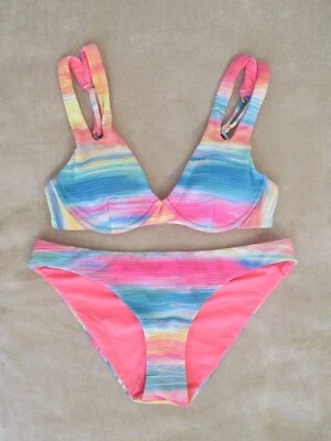 NEW BECCA 'Verano' Bikini Set Dahlia Top/Adela Bottoms SZ M Medium Multicolor - Image 1 of 4