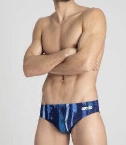 Arena Men Team Painted Stripes Brief Navy-Multi Size 38 NWT