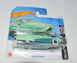 HOT WHEELS 2024 ROD SQUAD 5/5 - HIROHATA MERC METALLIC GREEN ON A SHORT CARD - Picture 1 of 4