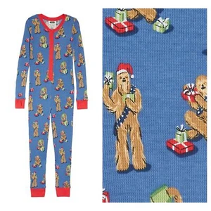 NWT Munki Munki x Star Wars Christmas Chewbacca Fitted One-Piece Pajamas Size 8 - Picture 1 of 7