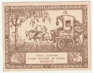 FRANZ SCHNABEL: Vermählungsanzeige - Picture 1 of 1