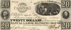 Manual Labor Banking House $20 - Obsolete Notes - Paper Money - Us - Obsolete