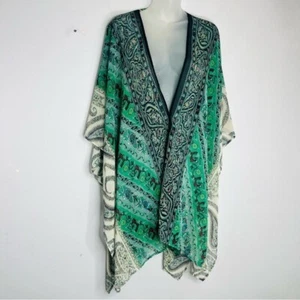 Daniel Rainn Size O/S Green Sheer Swim Cover Kimono Wrap FF3 - Picture 1 of 7