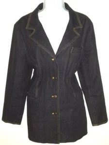 Susan Graver Medium Jean Jacket Leopard Print Lining - Picture 1 of 12