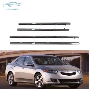 4Pcs Chrome Weatherstrip Window Moulding Trim Seal Belt For 2009-2014 Acura TSX - Picture 1 of 8