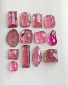 Pink Tourmaline Rosecuts,faceted tourmaline,pink Tourmaline,gemstones, 23-carats - Picture 1 of 6