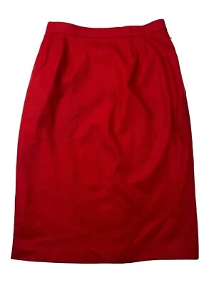 Worthington Women's Size 12 Red A-line Midi Lined Career Wool Classic Skirt NWOT - Image 1 of 4