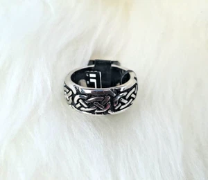 316L Stainless Steel Ornate Wedding Luxury Band 9MM Ring FR0214 Size 12, 13 - Picture 1 of 10