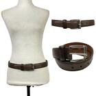 Brighton 32 XS/S Women's Brown Leather Full Grain Glove Lining Simple Belt