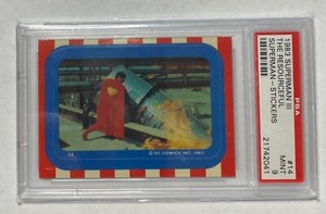 1983 Superman III Stickers The Resourceful PSA 9 MINT #14 Vintage Low Pop Reeves