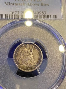 1875 CC 10c PCGS VF-20 Mintmark Above Bow - Picture 1 of 3