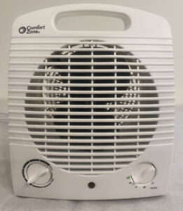 Comfort Zone 600-1500W Compact Heater  And Fan For Summer- White (CZ35E)