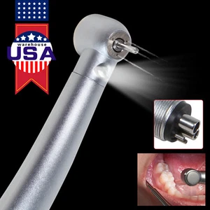 Pieza de mano de turbina de alta velocidad generador eléctrico led de fibra óptica dental 4 orificios - Imagen 1 de 14