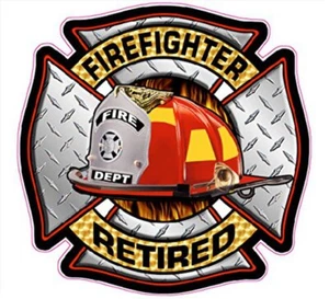 Fire Fighter Retired Decal - Bild 1 von 1