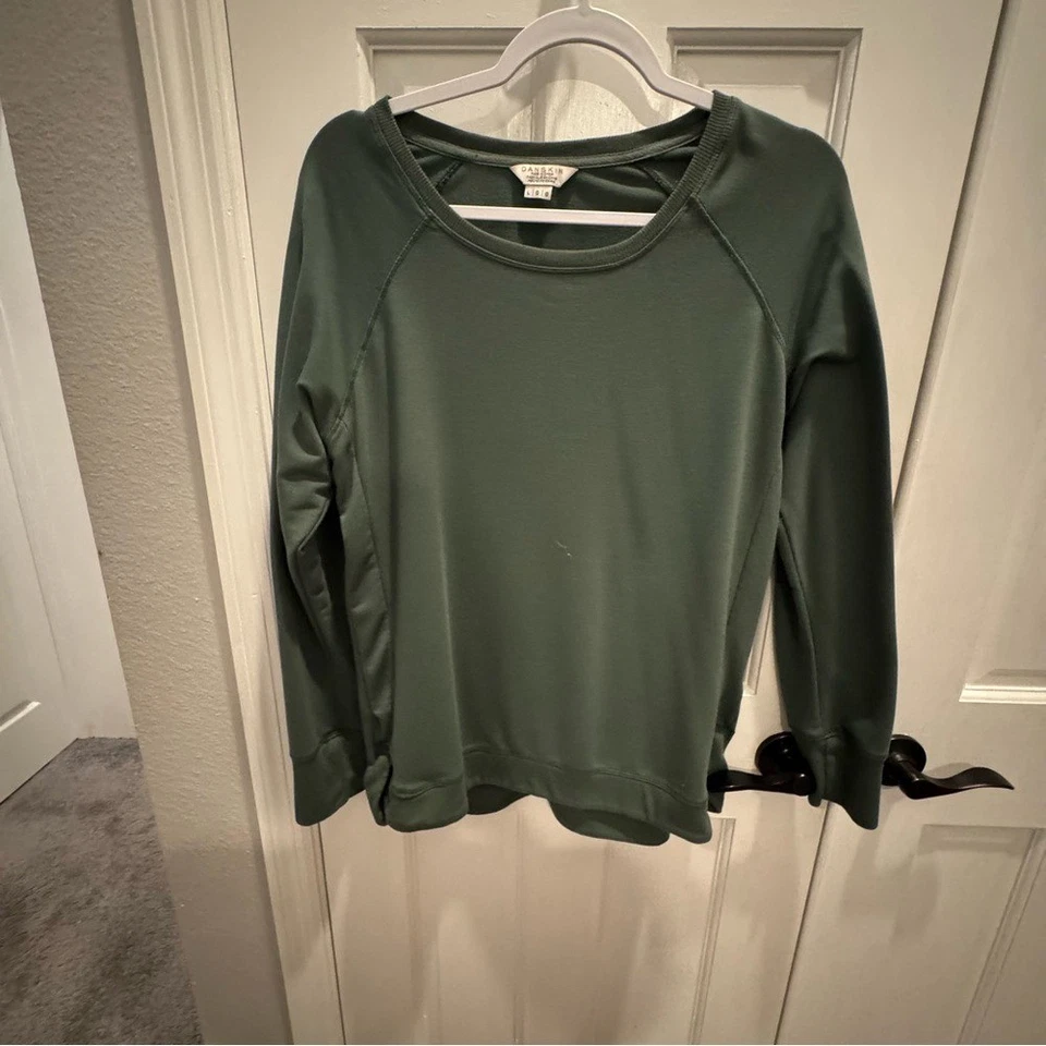 Sudadera Pullover Danskin Verde Manga Larga Para Mujer Talla L Foto 1 de 4