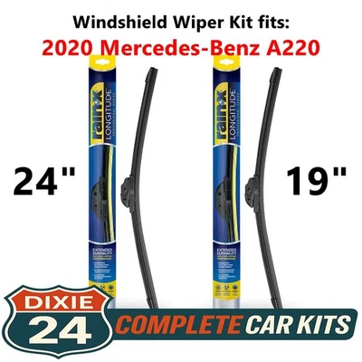 Rain-X Longitude Windshield Wiper Kit fits: 2020 Mercedes-Benz A220 (24" & 19") Foto 1 de 4
