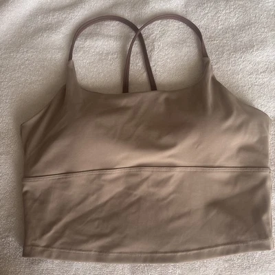 ALO Yoga Crop Top Tank Sleeveless Activewear Athletic Workout Top, Beige - Image 1 of 4