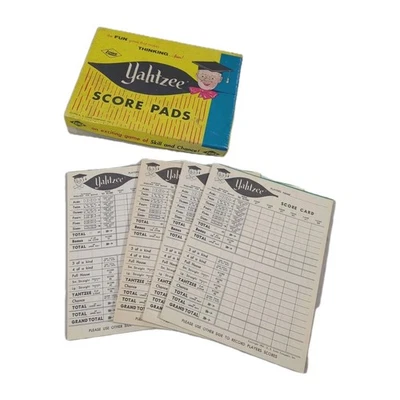 Vintage 1956 Box of YAHTZEE SCORE PADS  - Image 1 of 3