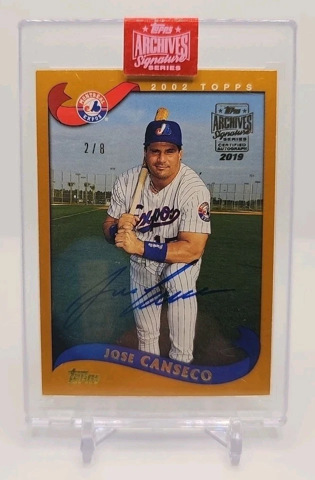 Jose Canseco 2019 Topps Archives Signatures 2002 Topps Expos Auto /8 - Image 1 of 1