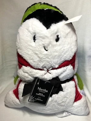 MARTHA STEWART 人造毛皮 Frankenstein DRACULA HALLOWEEN PILLOWS (2) 全新带标签 — 第 1/2 张图片
