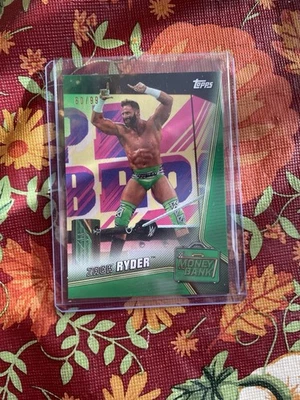 Zack Ryder 2019 Topps WWE Money in the Bank #89 Green Parallel 60 / 99 - Image 1 of 2