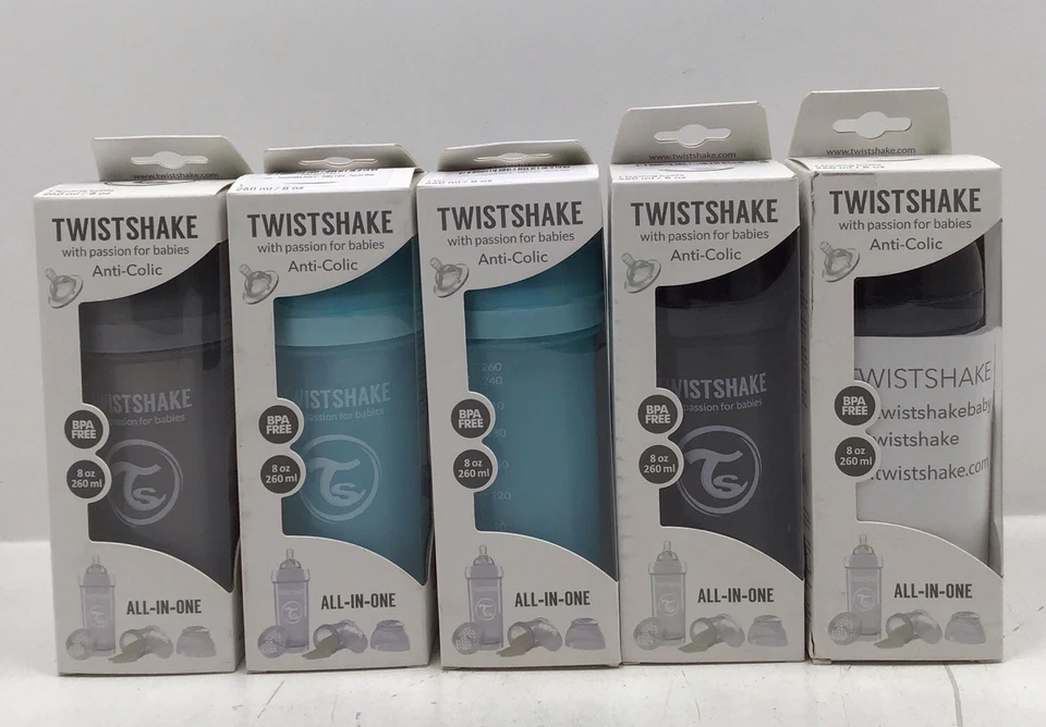 Twistshake All in One Anti Colic Feeding Bottle Blue 2 Mos 8 Oz 260ml