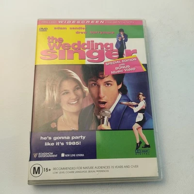 The Wedding Singer DVD 1998 Adam Sandler Drew Barrymore Special Edition Comedy - Image 1 of 4